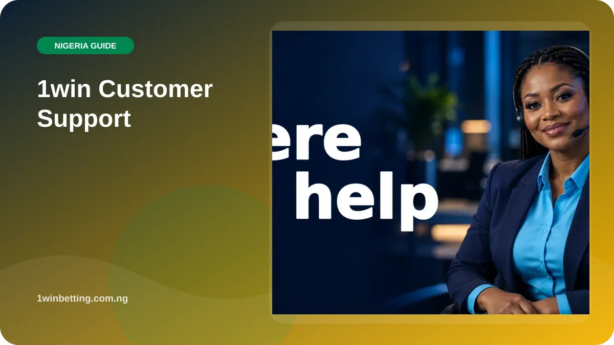 1win Customer Support illustration